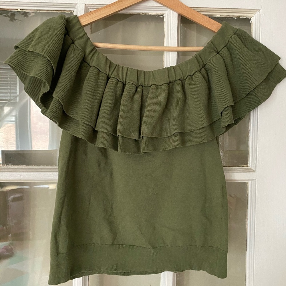 J Crew lightweight off shoulder sweater
